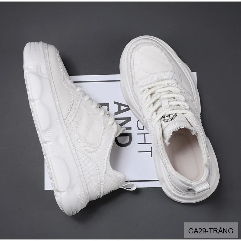 GA29 - Giày thể thao nam đế dày phong cách dad shoes màu trắng thời thượng - ảnh 5
