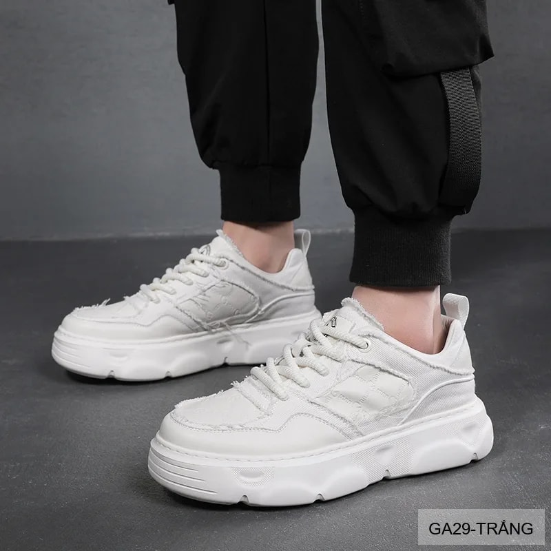 GA29 - Giày thể thao nam đế dày phong cách dad shoes màu trắng thời thượng - ảnh 4