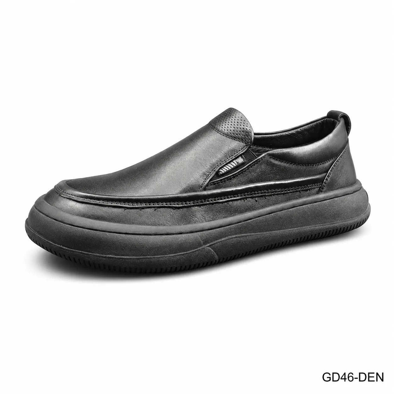 GD46 - Giày Nam Da Bò Đen Đế Dày Phong Cách Thời Trang