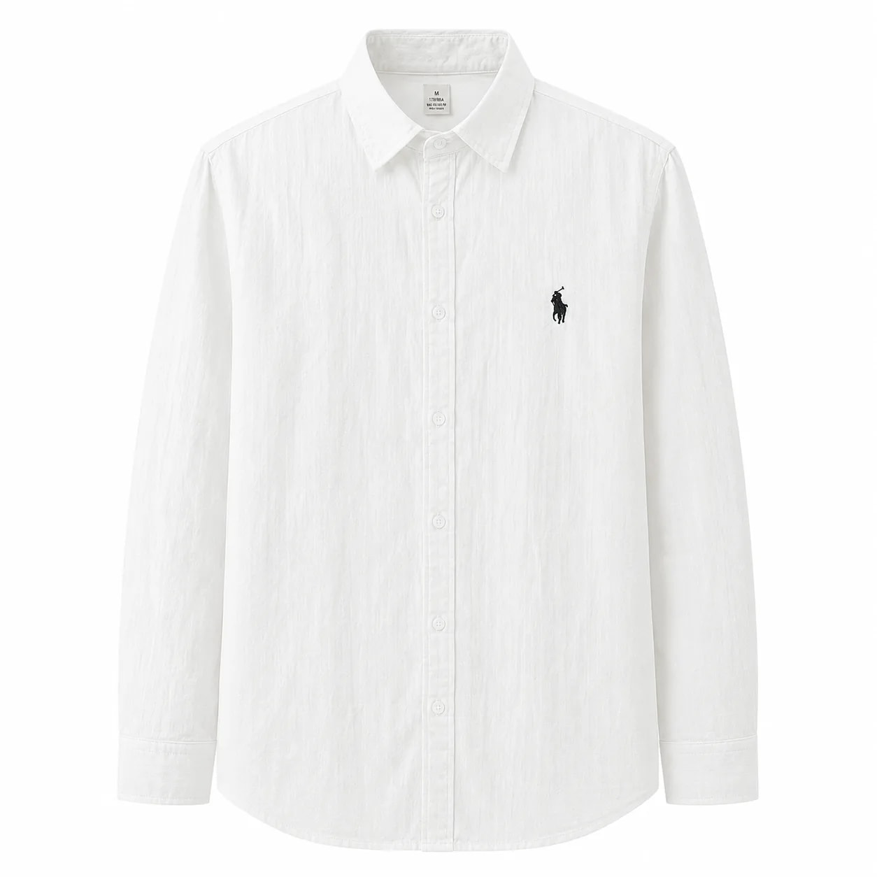 SA2 - Áo sơ mi nam dài tay thêu logo nhỏ, chất cotton mềm mại, dáng rộng thoải mái, phong cách Nhật Bản
